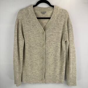 COS Rib Trimmed Cotton Cardigan Size S